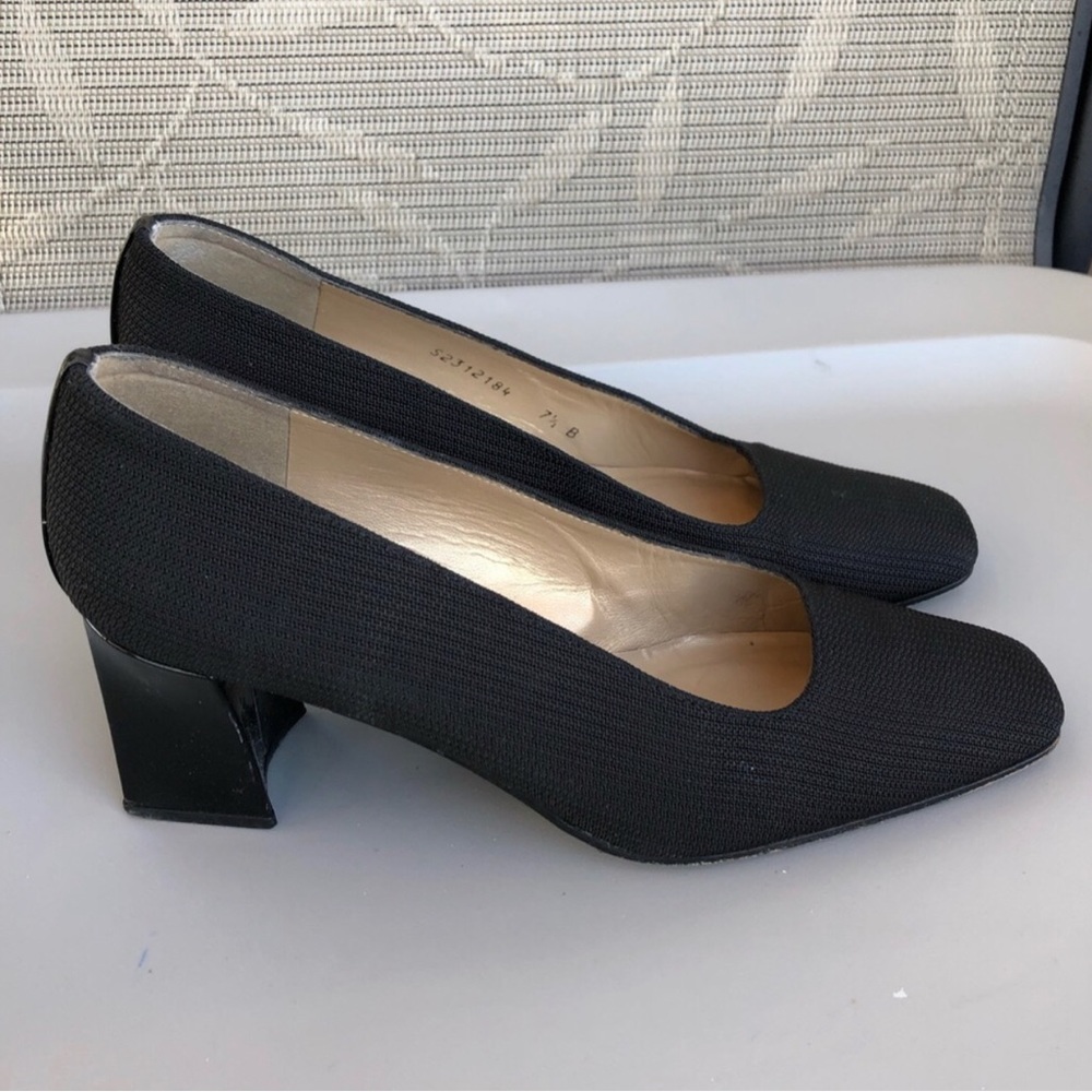 Stuart Weitzman Black Block Heels. Size 7.5. - image 1